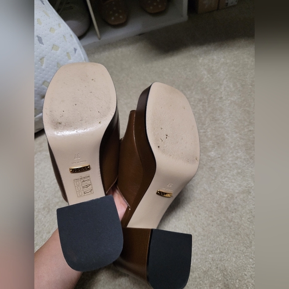 Gucci Horsebit Platform Brown Leather Sandals - Picture 6 of 9